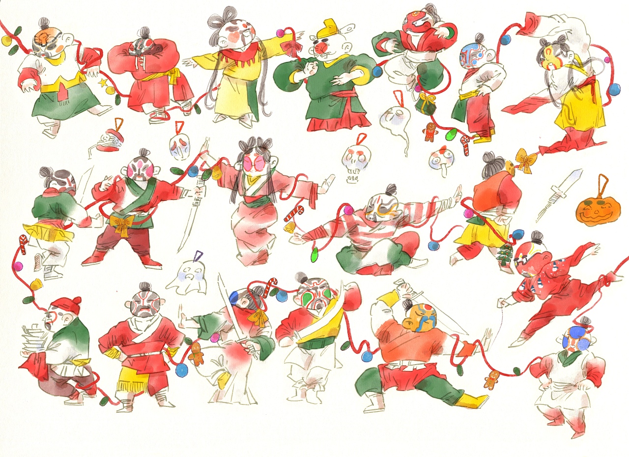 国风人物手稿与插画 子木绘文艺创作的商业价值与艺术探索